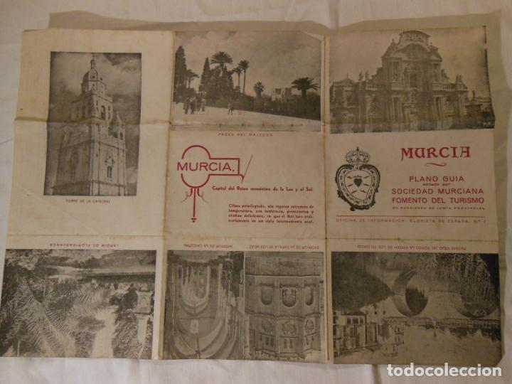 Folhetos de turismo: Antiguo Folleto Tur&iacute;stico : MURCIA, PLANO GU&Iacute;A