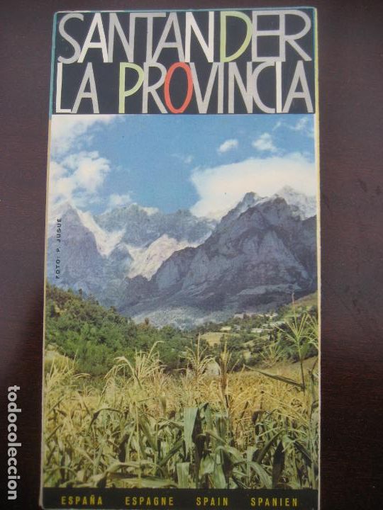 Brochures de tourisme: Santander. Folleto turistico con plano de provincia. 62 x 38 cms.
