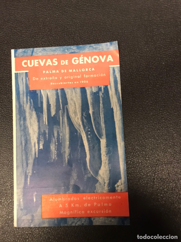 Folhetos de turismo: folleto cuevas de genova palma de mallorca propaganda turismo