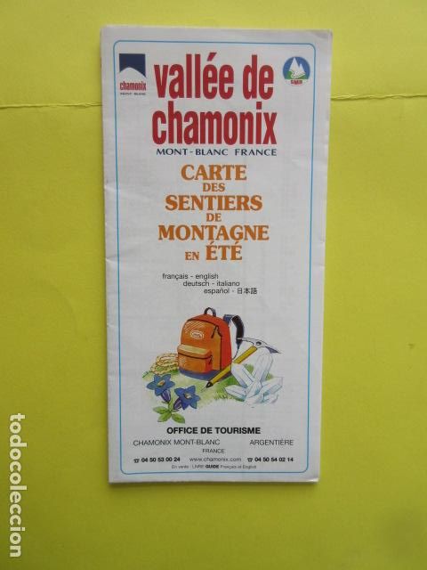Travel Brochures: FOLLETO CHAMONIX MONT BLANC VER FOTOS DESPLEGADO