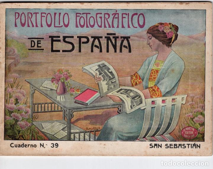 Folhetos de turismo: san sebasti&aacute;n. portafolios fotogr&aacute;fico