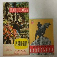 Folletos de turismo: BARCELONA, PLANO GUIA 1958. Lote 257684915