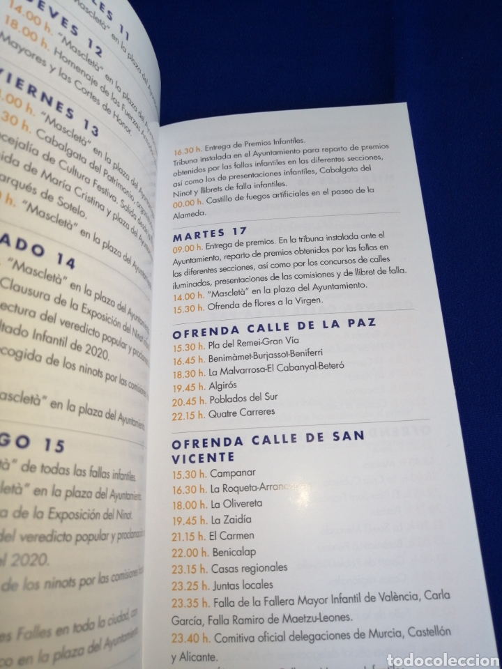 Folletos de turismo: PROGRAMA FALLAS 2020 (EL A&Ntilde;O QUE PARARON LAS FALLAS DE VALENCIA) - Foto 3