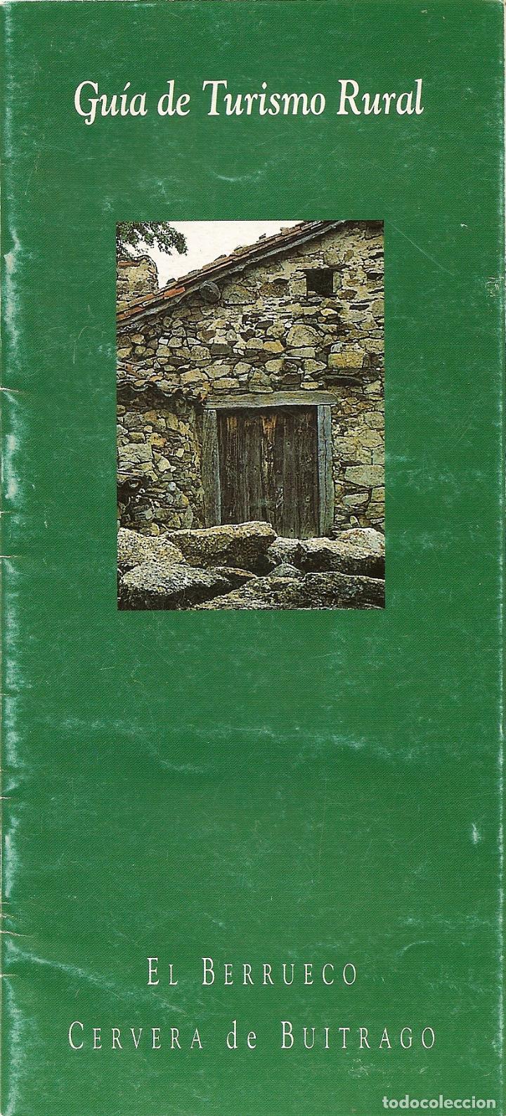 Folletos de turismo: EL BERRUECO CERVERA DE BUITRAGO - GUIA DE TURISMO RURAL - 14 PAG.