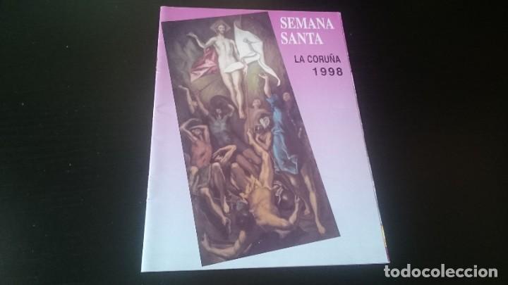 Folletos de turismo: FOLLETO SEMANA SANTA LA CORU&Ntilde;A 1998 PROGRAMA - Foto 1