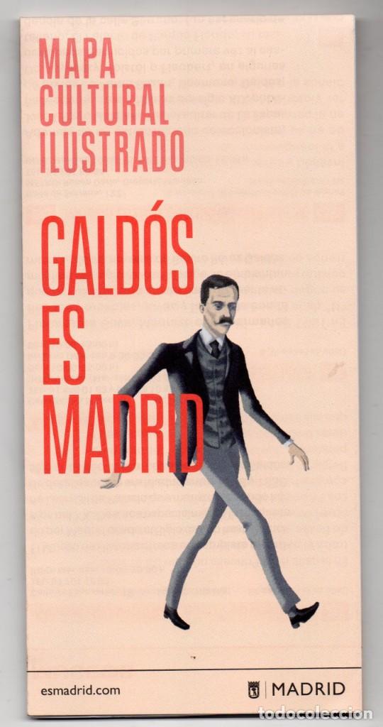 Brochures de tourisme: Madrid es Gald&oacute;s. Mapa cultural ilustrado desplegable. Ayuntamiento de Madrid