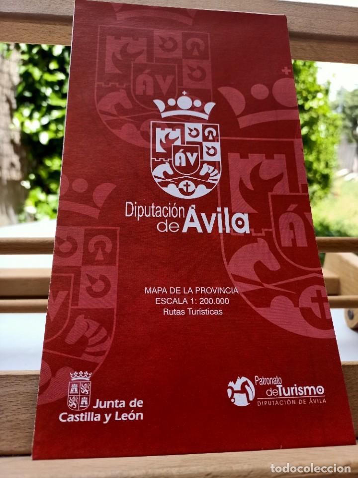 Folletos de turismo: DIPUTACI&Oacute;N DE &Aacute;VILA MAPA DE LA PROVINCIA RUTAS TUR&Iacute;STICAS PATRONATO DE TURISMO ESCALA 1:200.000