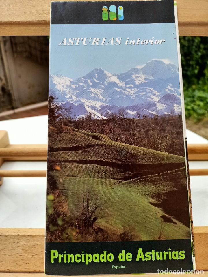 Brochures de tourisme: ASTURIAS INTERIOR RUTAS CONSEJER&Iacute;A DE OBRAS P&Uacute;BLICAS, TRANSPORTES Y COMUNICACIONES 1990