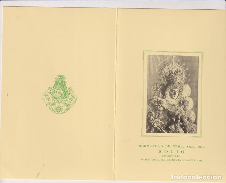 Brochures de tourisme: Hermandad de Ntra. Se&ntilde;ora del Roc&iacute;o de Sevilla. Parroquia del Salvador. Preg&oacute;n Rociero, los d&iacute;as 23