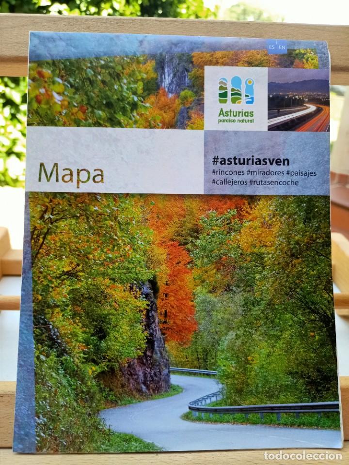 Folletos de turismo: MAPA ASTURIAS RINCONES MIRADORES PAISAJES CALLEJEROS RUTAS EN COCHE 2012