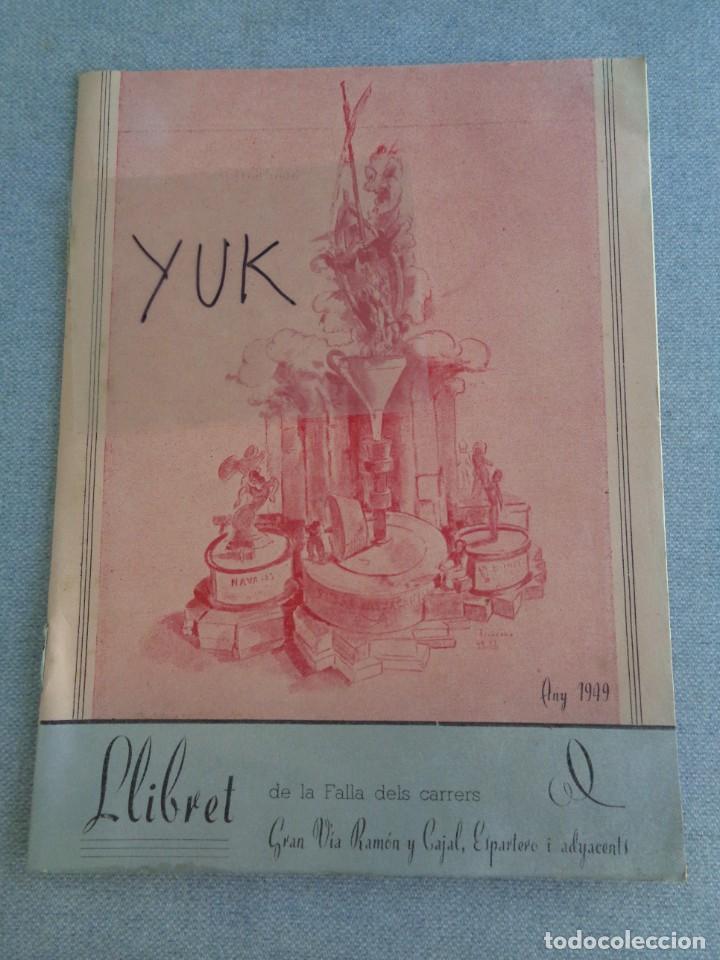 Folletos de turismo: VALENCIA. Llibret de la FALLA DE LA Gran V&iacute;a Ramon y Cajal y calle Espartero y adyacentes 1949