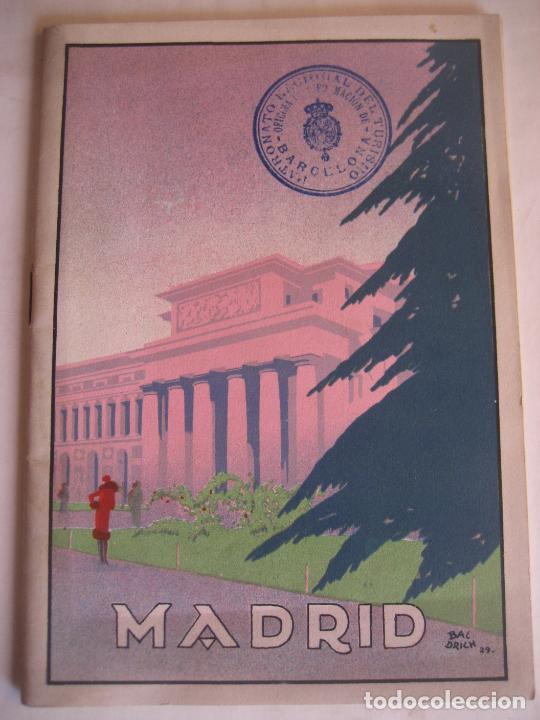 Brochures de tourisme: Madrid. 1929. Portada ilustrada por Baldrich. Patronato Nacional de Turismo