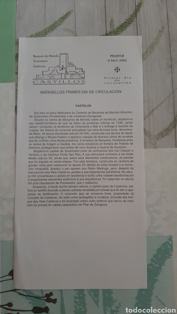 Brochures de tourisme: CASTILLO IMPRESO INFORMACI&Oacute;N 2002 ESPA&Ntilde;A CALATORAO ZARAGOZA