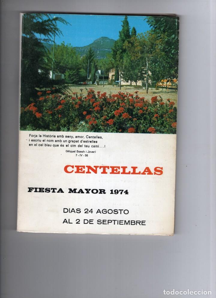 Folhetos de turismo: Centellas. Fiesta Mayor 1974