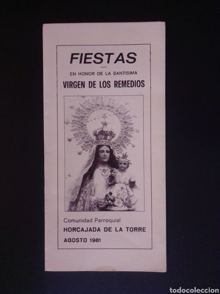 Tourismusbrosch&uuml;ren: TR&Iacute;PTICO DE LAS FIESTAS EN HONOR DE LA VIRGEN DE LOS REMEDIOS. HORCAJADA DE LA TORRE. CUENCA