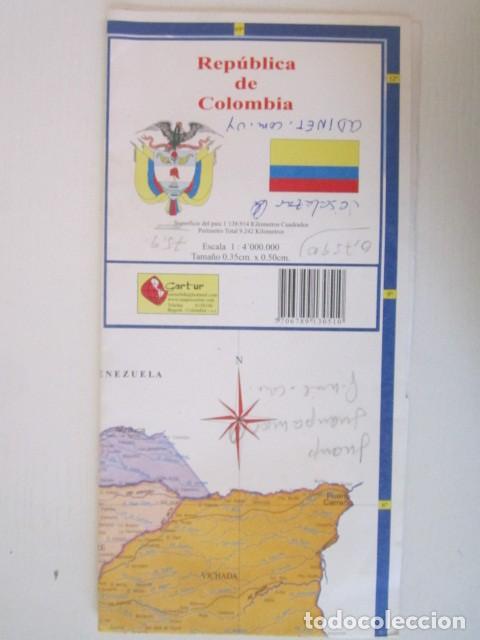 Folhetos de turismo: MAPA REPUBLICA DE COLOMBIA