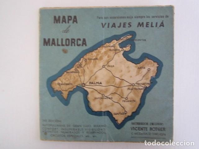 Folhetos de turismo: ANTIGUA MAPA DE MALLORCA VIAJES MELI&Aacute;
