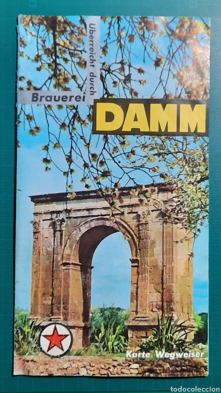 Travel Brochures: PLANO COSTA DORADA DE CERVEZAS DAMM 1964 / ESCRITO EN ALEMAN