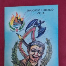 Folletos de turismo: LLIBRET FALLA FERROVIARIA - XATIVA - 1979