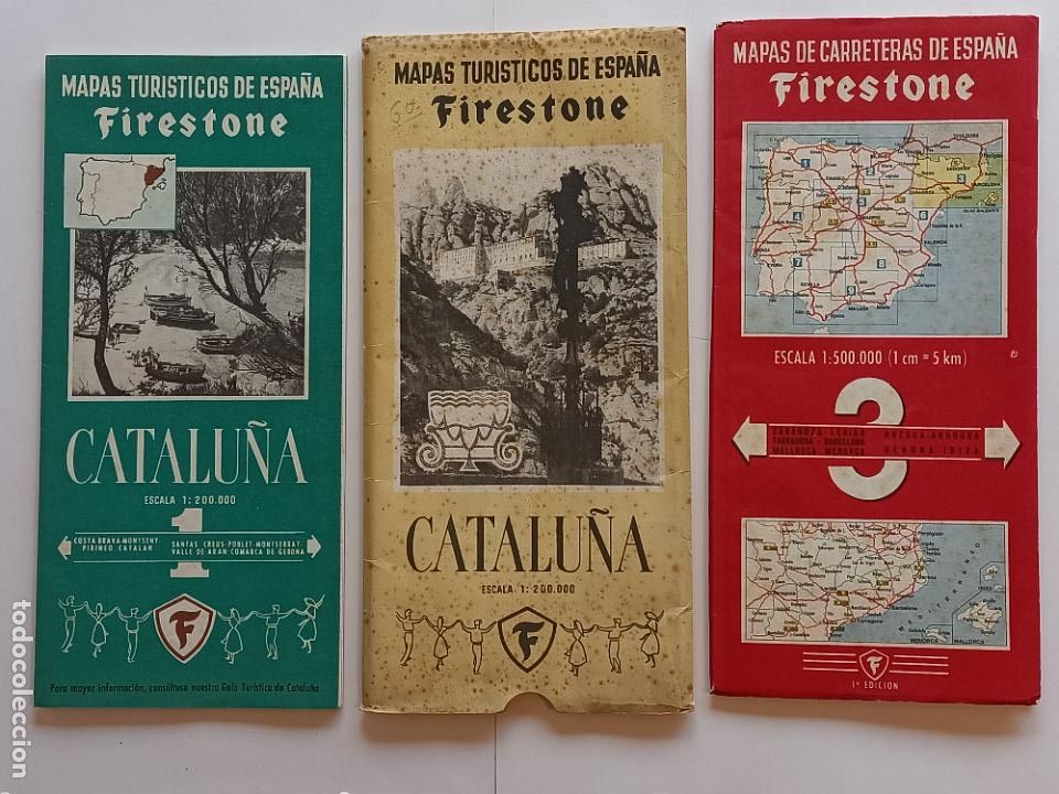 Brochures de tourisme: MAPAS TUR&Iacute;STICOS DE ESPA&Ntilde;A CATALU&Ntilde;A FIRESTONE 1952