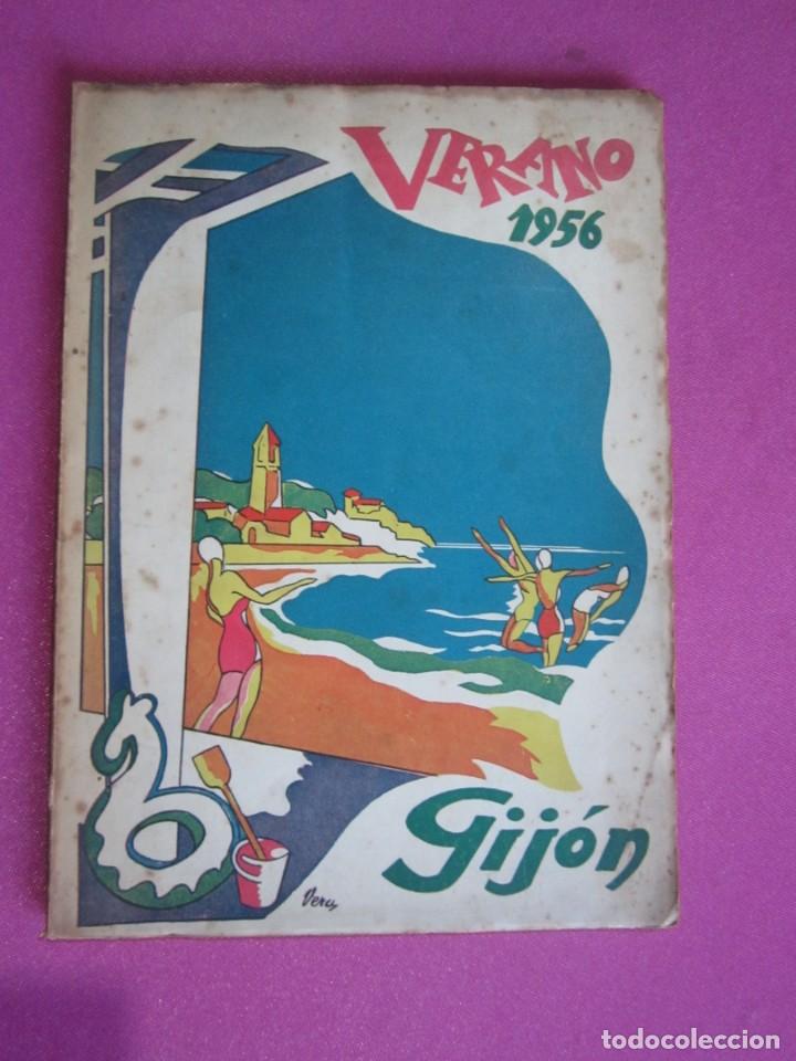 Folletos de turismo: PROGRAMA DE FIESTAS GIJO&Ntilde; VERANO 1956 GIJON ASTURIAS P9 1