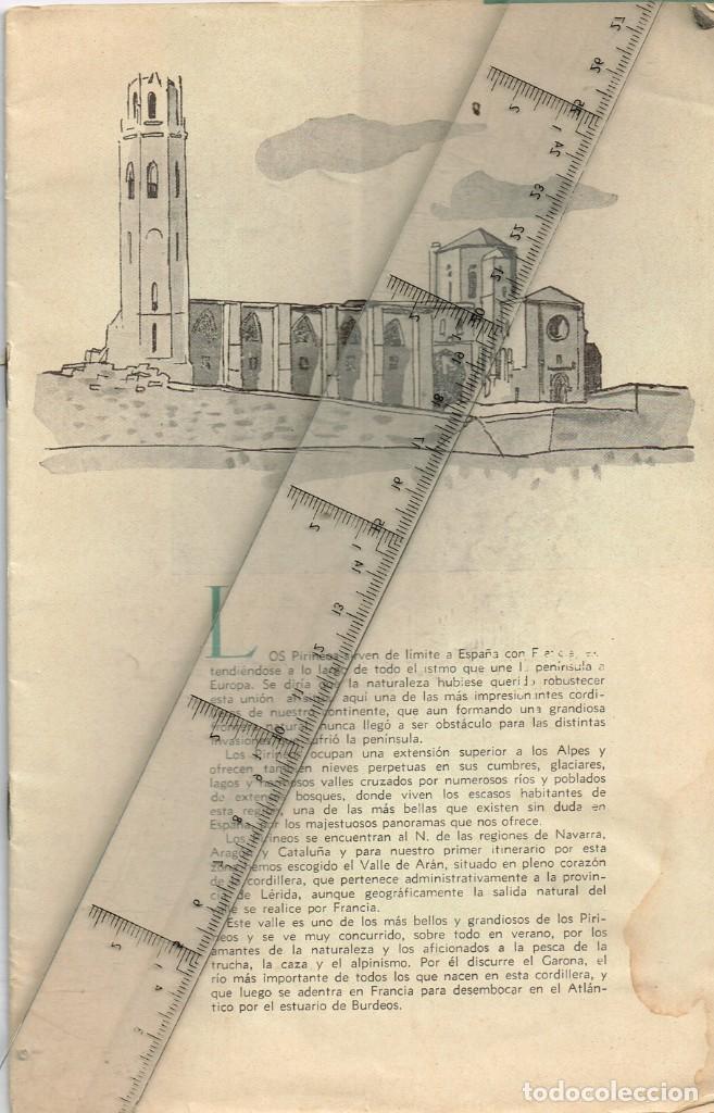 Folletos de turismo: 1958 LOS PIRINEOS DE L&Eacute;RIDA Edita para M&eacute;dicos y Farmace&uacute;ticos Compa&ntilde;&iacute;a Espa&ntilde;ola de Penicilina
