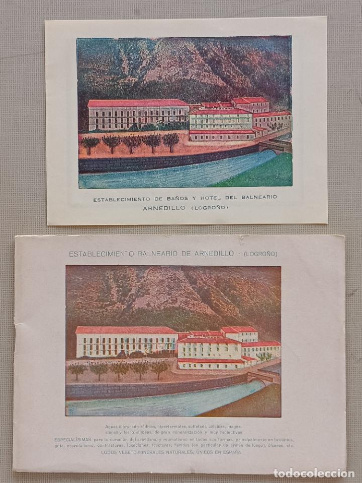Tourismusbrosch&uuml;ren: ESTABLECIMIENTO DE BA&Ntilde;OS Y HOTEL DEL BALNEARIO ARNEDILLO LOGRO&Ntilde;O TARIFAS 1928