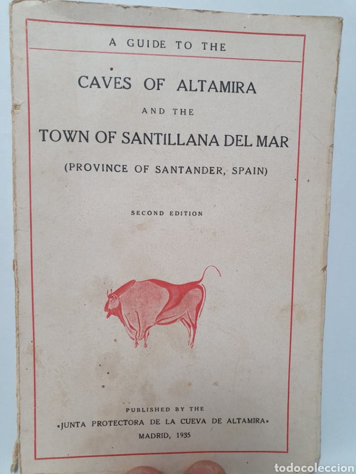Travel Brochures: CAVES OF ALTAMIRA AND THE TOWN OF SANTILLANA DEL MAR, A GUIDE TO THE. 2&deg; EDICION. MADRID 1935.