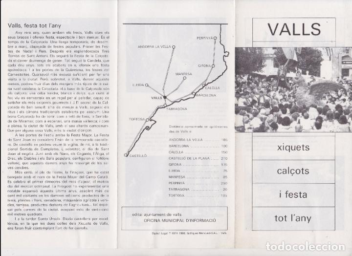 Brochures de tourisme: VALLS &ndash; XIQUETS &ndash; CAL&Ccedil;OTS I FESTA TOT L'ANY &ndash; TR&Iacute;PTIC