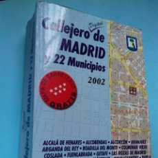 Folletos de turismo: CALLEJERO DE MADRID Y 22 MUNICIPIOS 2002. EDICIONES LA LIBRERÍA. 2002.. Lote 287918858