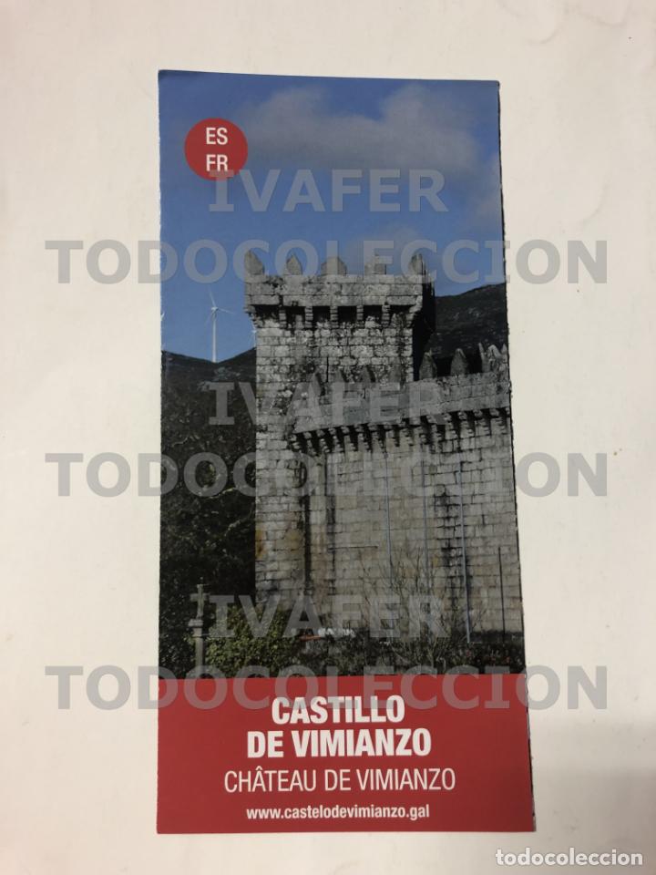 Folletos de turismo: FOLLETO TRIPTICO CASTILLO DE VIMIANZO, GALICIA, EN ESPA&Ntilde;OL Y FRANCES