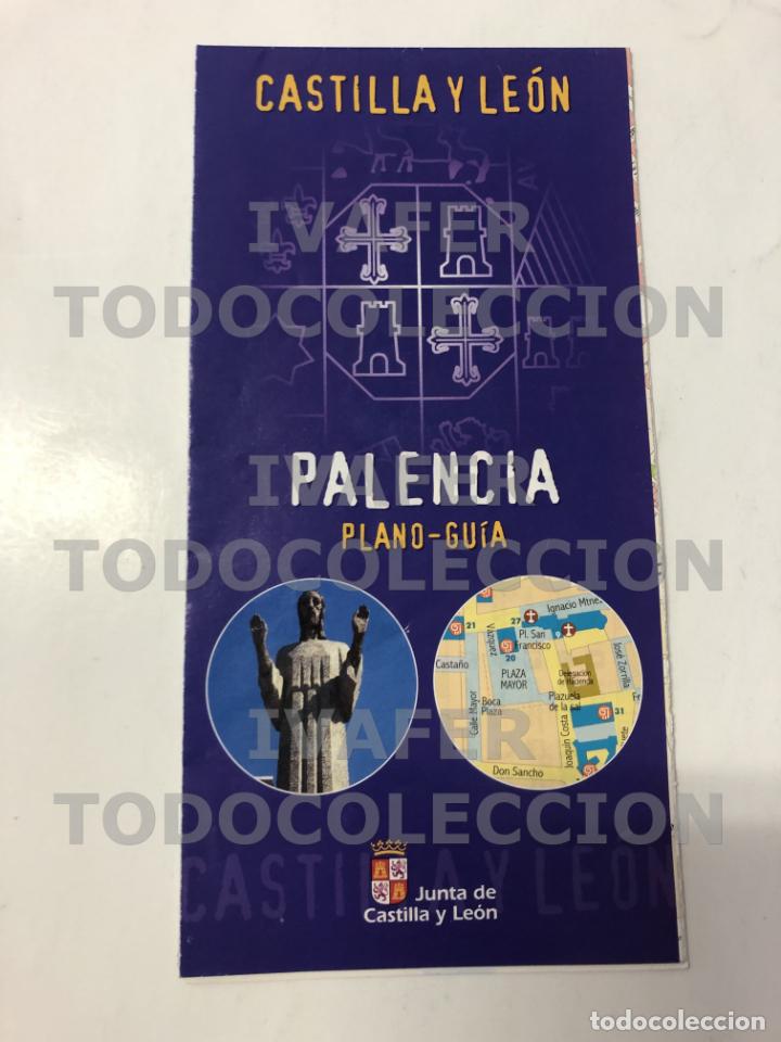 Travel Brochures: PLANO GUIA DE PALENCIA, DESPLEGABLE, MONUMENTOS, FIESTAS Y GASTRONOMIA EN CUATRO IDIOMAS