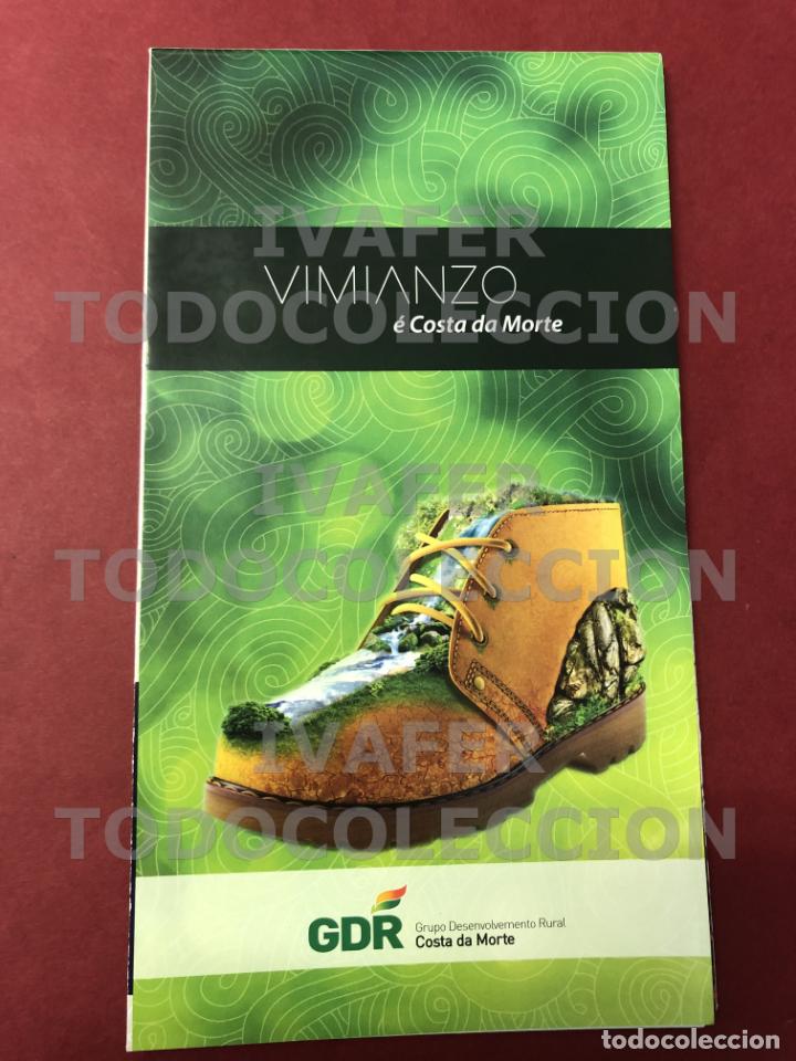 Folhetos de turismo: FOLLETO DESPLEGABLE DE VIMIANZO Y COSTA DA MORTE, MAPA E INFORMACION DE TODO LO QUE HAY QUE VISITAR