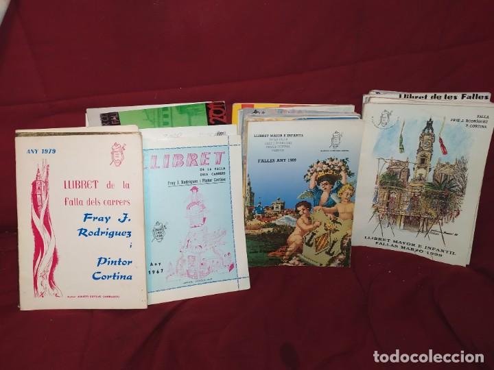 Folhetos de turismo: GRAN LOTE LIBROS LLIBRET DE FALLAS FALLA FRAY J. RODRIGUEZ PINTOR CORTINA A&Ntilde;OS ENTRE 1967 -2011