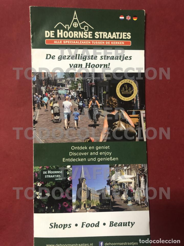 Tourismusbrosch&uuml;ren: FOLLETO LAS CALLES DE HOORN, CIUDAD HOLANDESA, LAS CALLES MAS BONITAS DE HOORN DE PEQUE&Ntilde;OS COMERCIOS