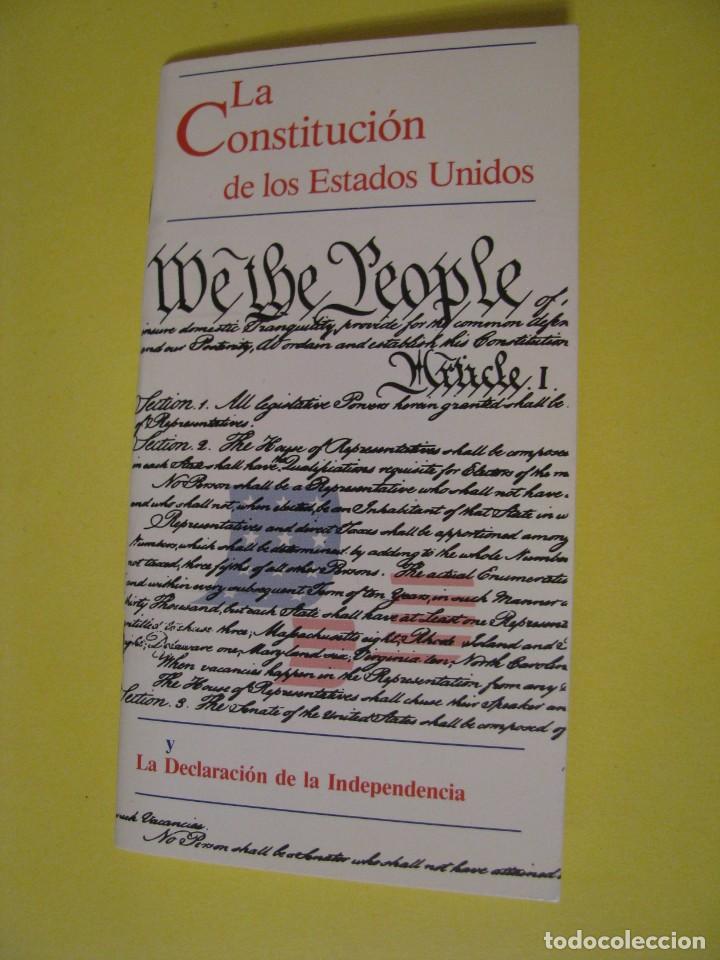 Travel Brochures: FOLLETO LIBRETA DE EXPO 92. LA CONSTITUCI&Oacute;N DE LOS ESTADOS UNIDOS.
