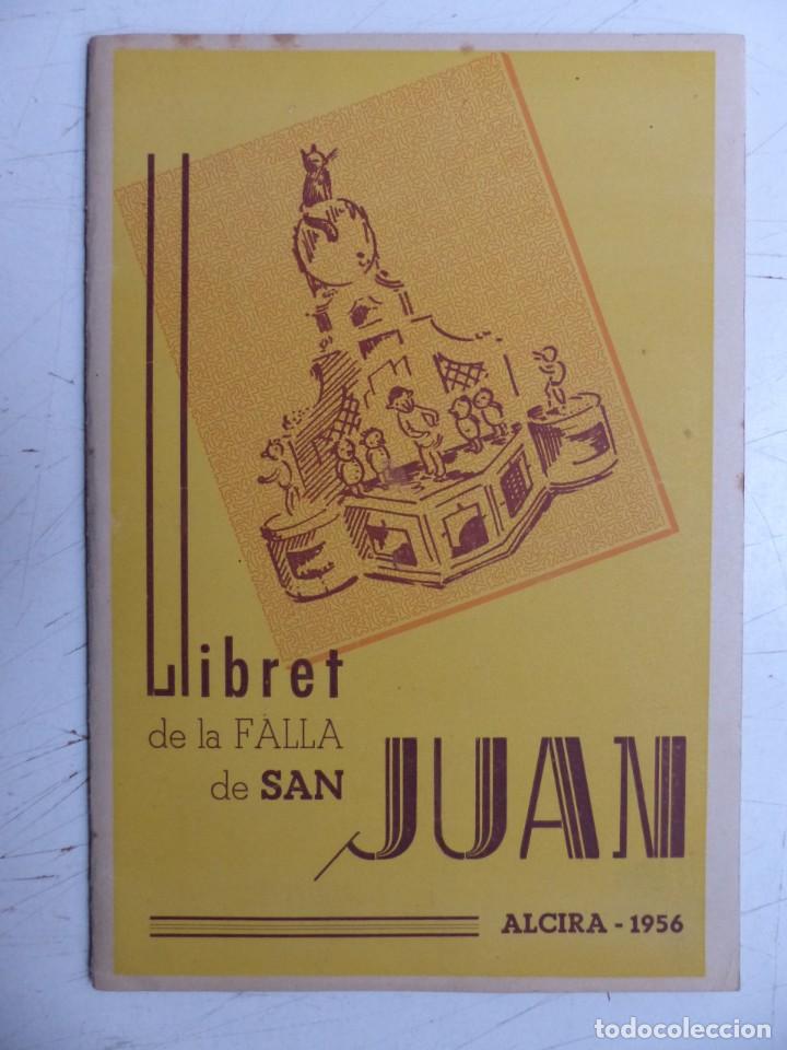 Tourismusbrosch&uuml;ren: LLIBRET DE LA PLAZA SAN JUAN - ALCIRA, VALENCIA FALLAS - A&ntilde;o 1956
