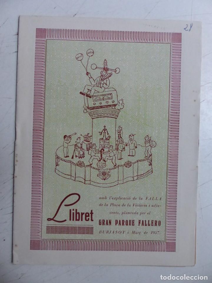 Folhetos de turismo: LLIBRET DE LA FALLA GRAN PARQUE FALLERO - BURJASOT, VALENCIA FALLAS - A&ntilde;o 1957