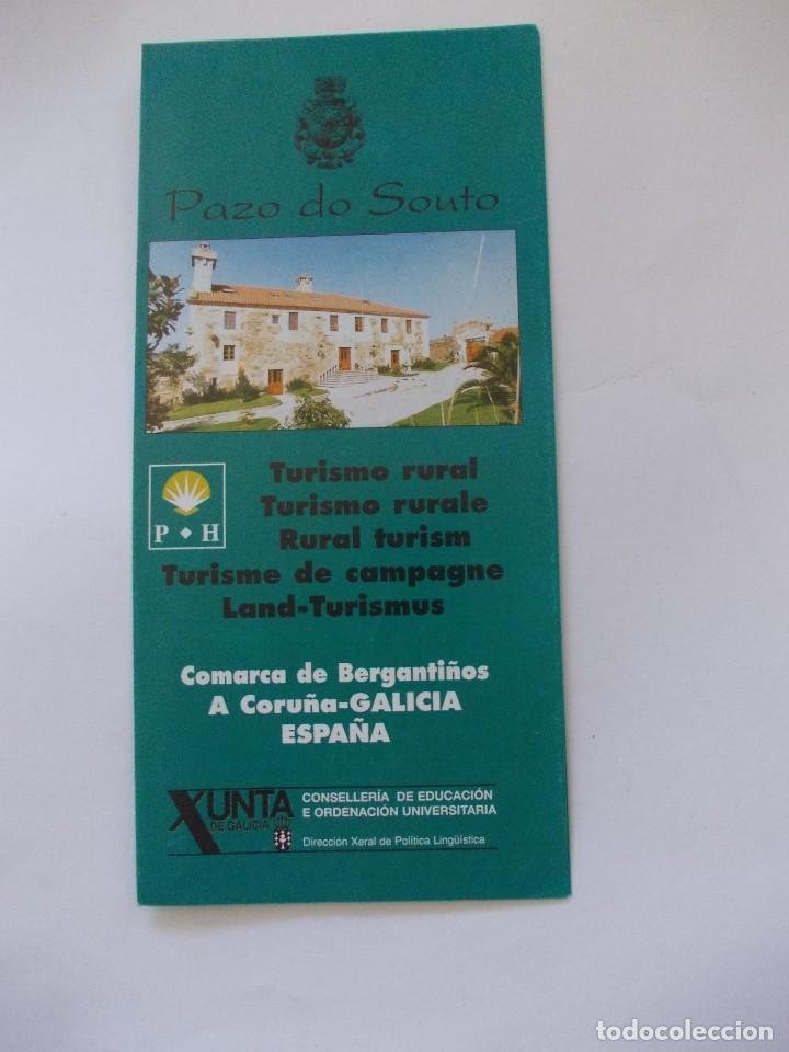 Tourismusbrosch&uuml;ren: Folleto Turismo Rural Pazo do Souto Carballo Comarca de Berganti&ntilde;os A Coru&ntilde;a d&eacute;cada 1990