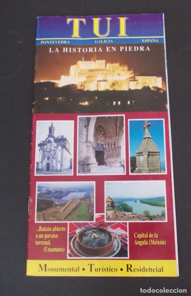 Brochures de tourisme: Folleto Turismo Tui La Historia en Piedra Galicia Pontevedra 2&ordm; edici&oacute;n d&eacute;cada 1990
