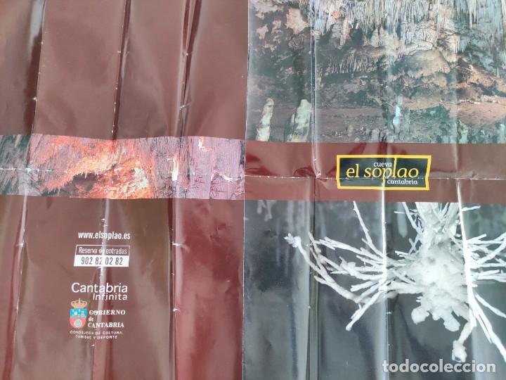 Folletos de turismo: FOLLETO DIPTICO DESPLEGABLE (30 X 42 CM) - CUEVA EL SOPLAO CANTABRIA - 50GR