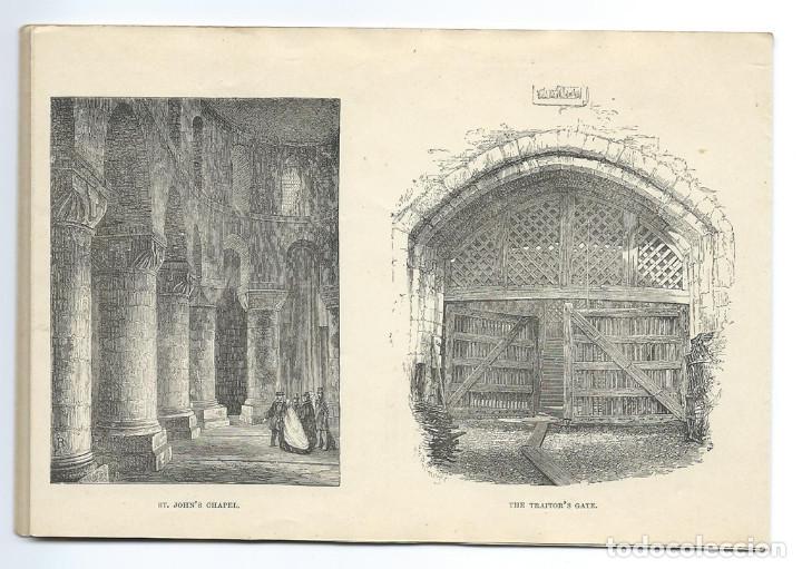 Folletos de turismo: Colección de imágenes enlazadas de la Torre de Londres, grabador W.J.Palmer , siglo XIX - Foto 6 - 292279018