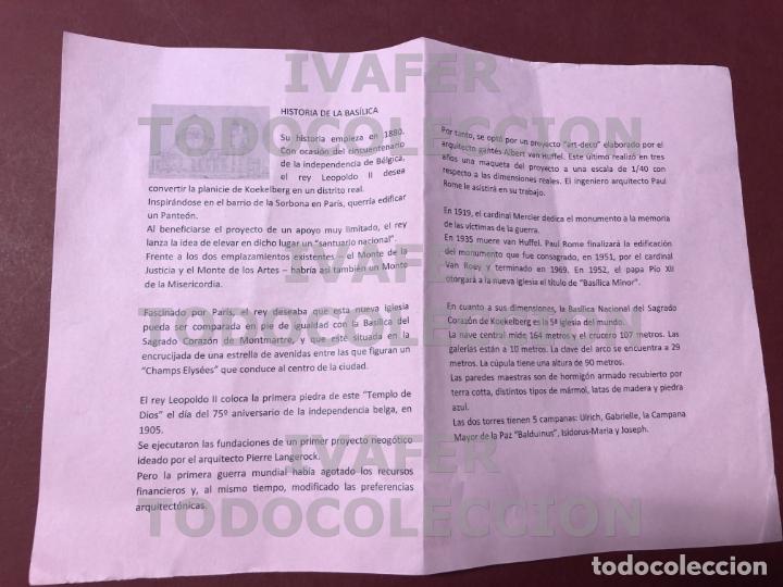 Tourismusbrosch&uuml;ren: FOLLETO VISITA EN ESPA&Ntilde;OL DE LA BASILICA DE SACRE COEUR DE BRUSELAS, SAGRADO CORAZON,