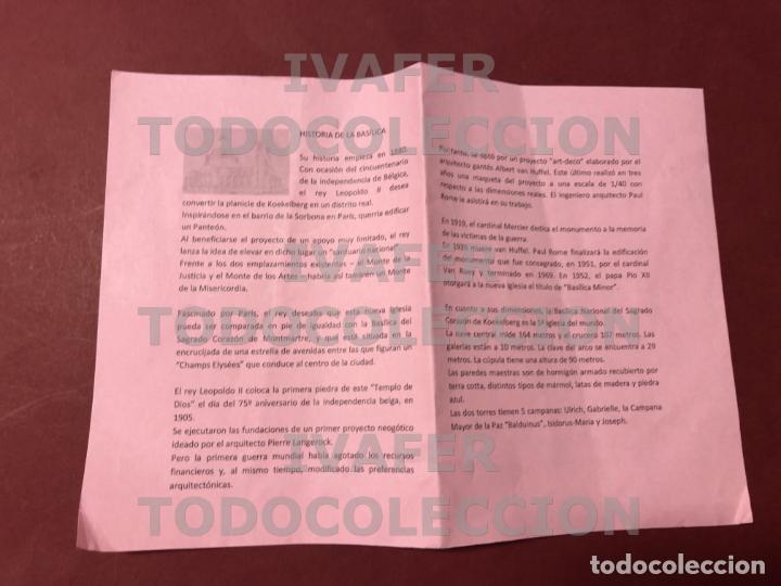 Folhetos de turismo: FOLLETO VISITA EN ESPA&Ntilde;OL DE LA BASILICA DE SACRE COEUR DE BRUSELAS, SAGRADO CORAZON,