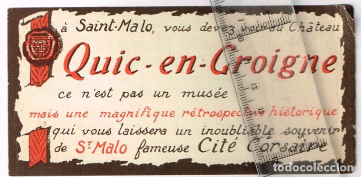Folletos de turismo: 40/60&acute;s. ca.(en franc&eacute;s) Ch&acirc;teau Saint-Malo la Cit&eacute; Corsaire Magnifique Evocation de son Histoire