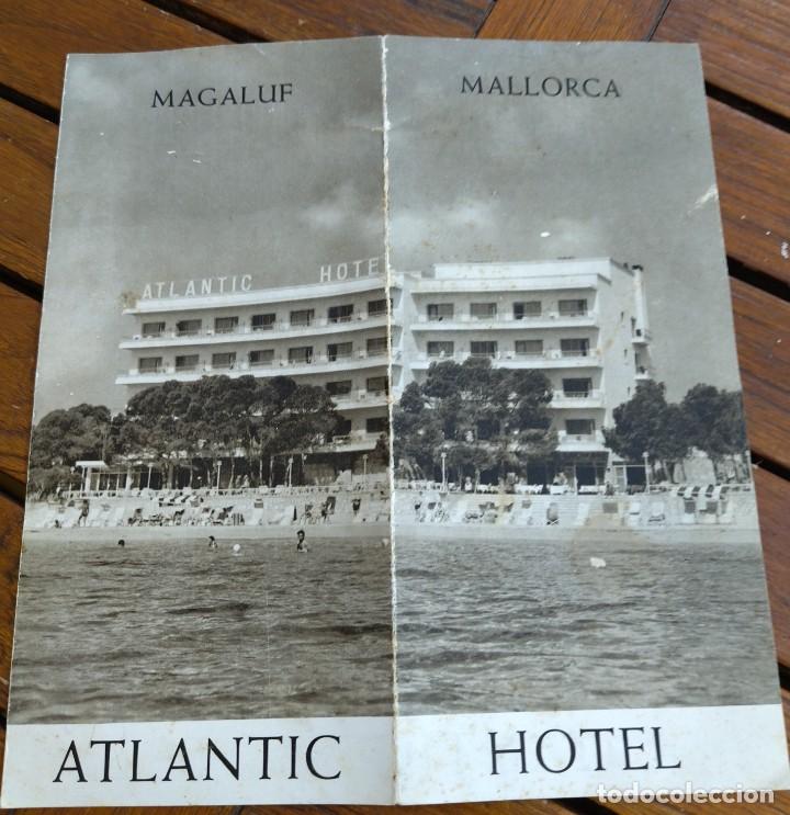 Brochures de tourisme: HOTEL ATLANTIC. MAGALUF. MALLORCA. PROFUSAMENTE ILUSTRADO CON FOTOS DE &Eacute;POCA. A&Ntilde;OS 50.