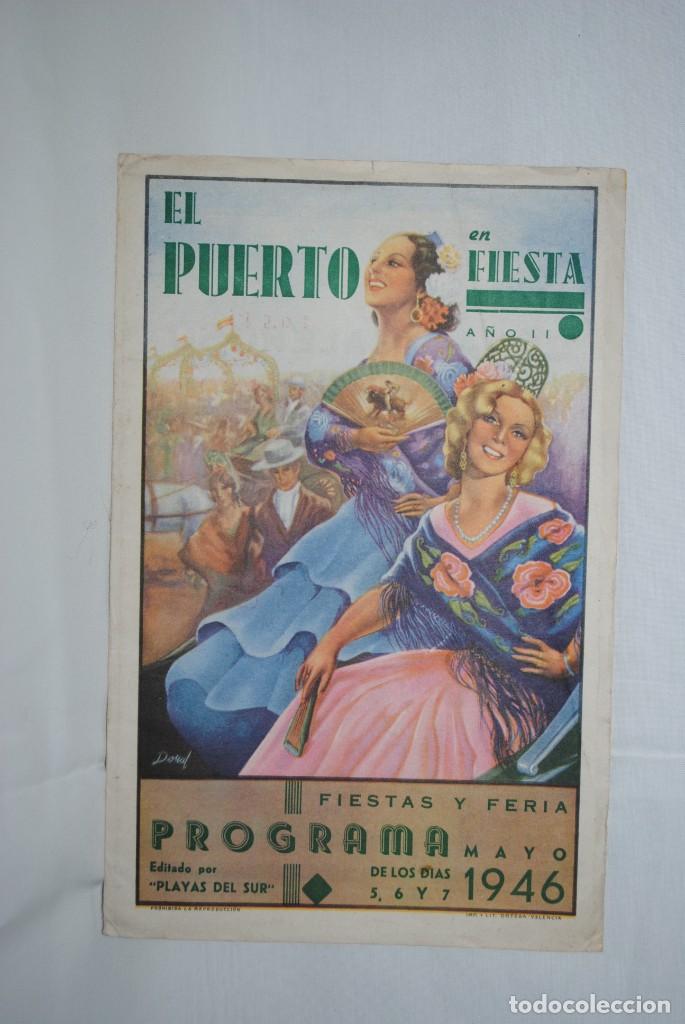 Folletos de turismo: EL PUERTO DE SANTA MARIA EN FIESTA 1946