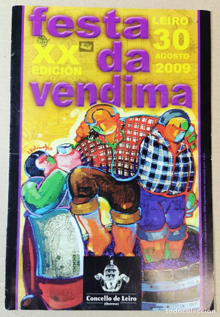 Tourismusbrosch&uuml;ren: FOLLETO TURISTICO, TURISMO,D&Iacute;PTICO, XX EDICI&Oacute;N FESTA DA VENDIMA LEIRO 30 AGOSTO 2009 OURENSE