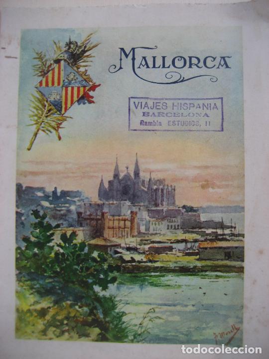 Brochures de tourisme: Mallorca. Folleto turistico a&ntilde;os 20/30. Ilustrador Morell.