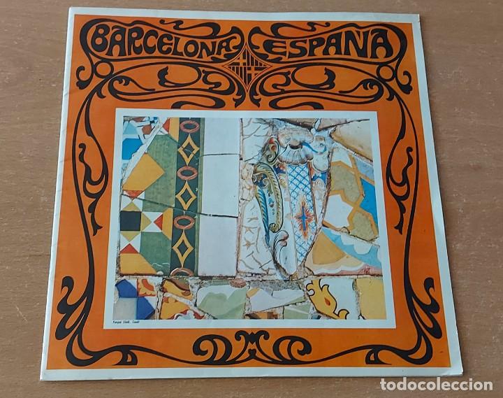 Folletos de turismo: Folleto tur&iacute;stico BARCELONA ESPA&Ntilde;A A&Ntilde;O 1972 PORTADA PARQUE GUELL GAUDI